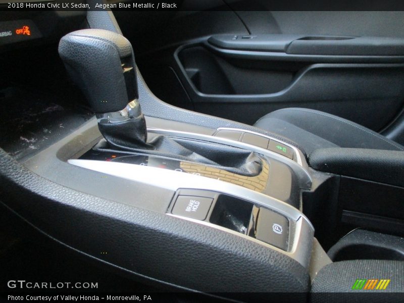 Aegean Blue Metallic / Black 2018 Honda Civic LX Sedan