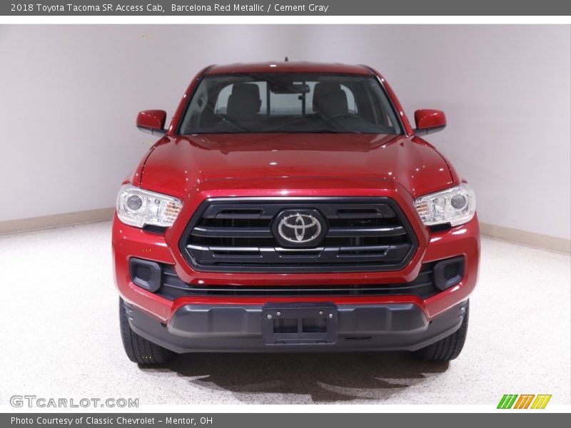 Barcelona Red Metallic / Cement Gray 2018 Toyota Tacoma SR Access Cab