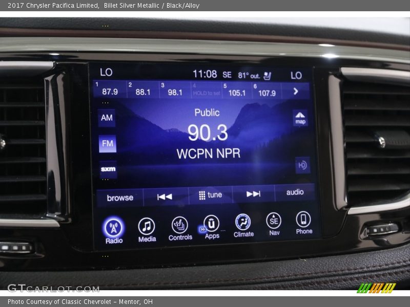 Billet Silver Metallic / Black/Alloy 2017 Chrysler Pacifica Limited