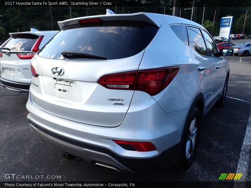 Sparkling Silver / Gray 2017 Hyundai Santa Fe Sport AWD