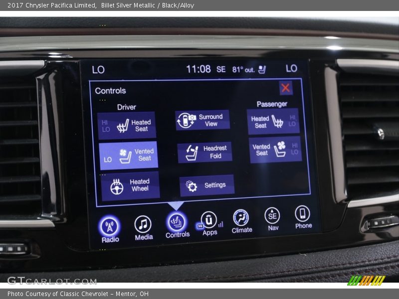 Billet Silver Metallic / Black/Alloy 2017 Chrysler Pacifica Limited