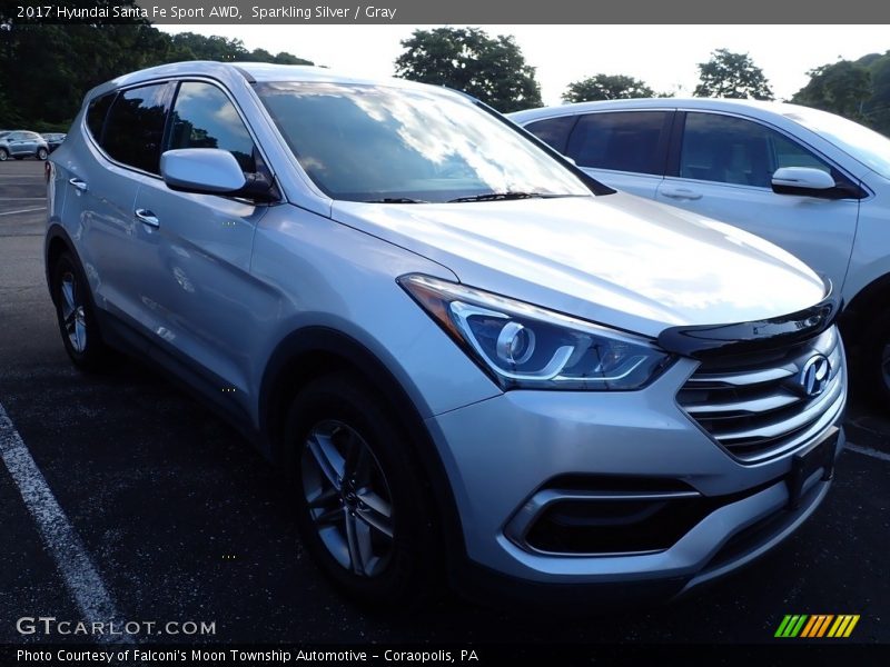 Sparkling Silver / Gray 2017 Hyundai Santa Fe Sport AWD