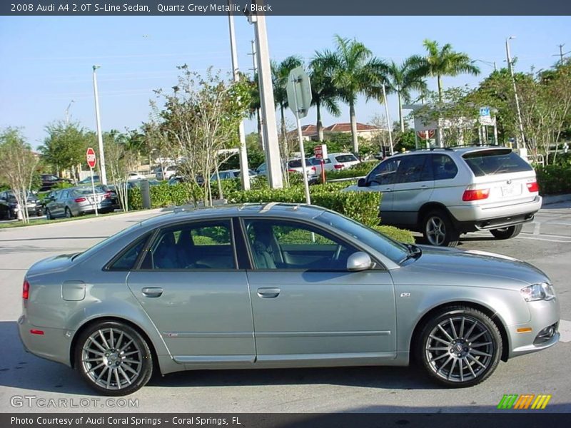 Quartz Grey Metallic / Black 2008 Audi A4 2.0T S-Line Sedan