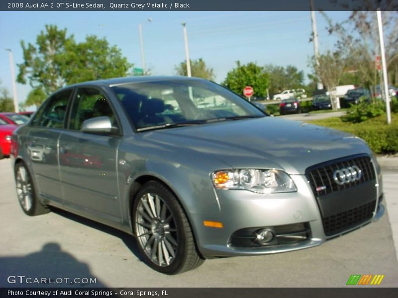 Quartz Grey Metallic / Black 2008 Audi A4 2.0T S-Line Sedan