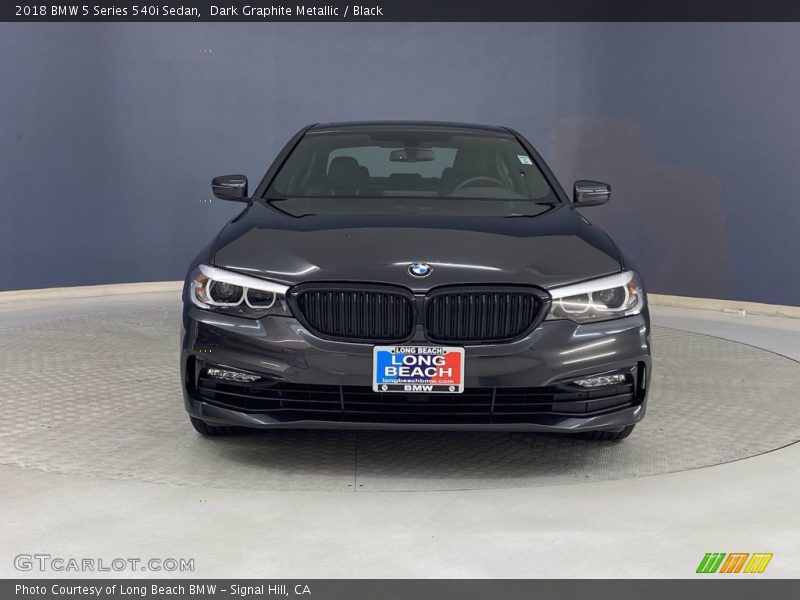 Dark Graphite Metallic / Black 2018 BMW 5 Series 540i Sedan