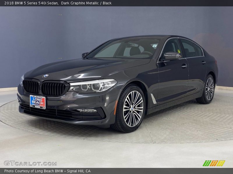 Dark Graphite Metallic / Black 2018 BMW 5 Series 540i Sedan