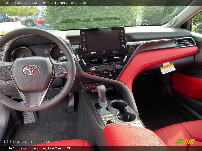 Wind Chill Pearl / Cockpit Red 2021 Toyota Camry XSE