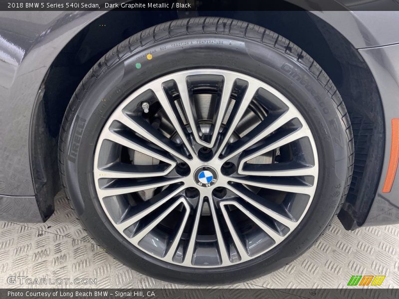 Dark Graphite Metallic / Black 2018 BMW 5 Series 540i Sedan