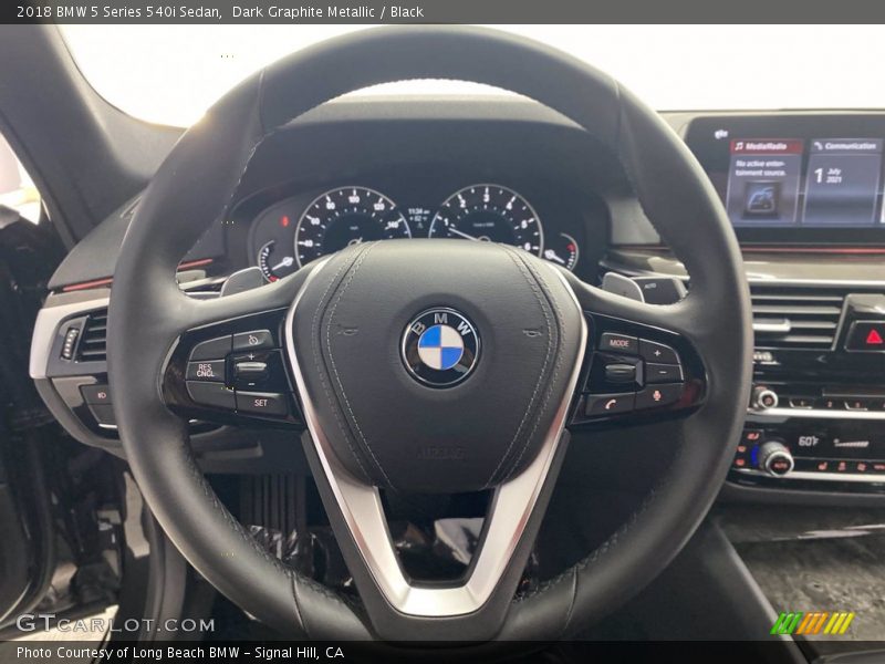 Dark Graphite Metallic / Black 2018 BMW 5 Series 540i Sedan