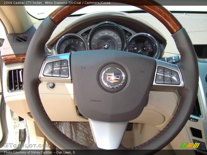 White Diamond Tri-Coat / Cashmere/Cocoa 2009 Cadillac CTS Sedan