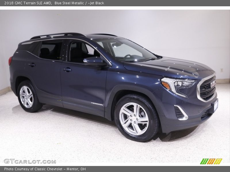 Blue Steel Metallic / ­Jet Black 2018 GMC Terrain SLE AWD