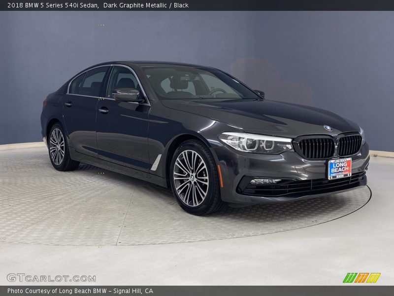 Dark Graphite Metallic / Black 2018 BMW 5 Series 540i Sedan