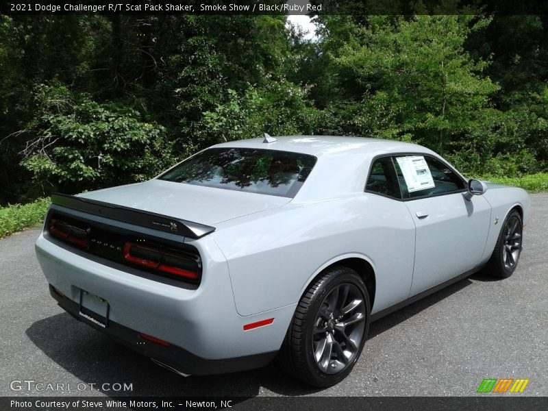 Smoke Show / Black/Ruby Red 2021 Dodge Challenger R/T Scat Pack Shaker