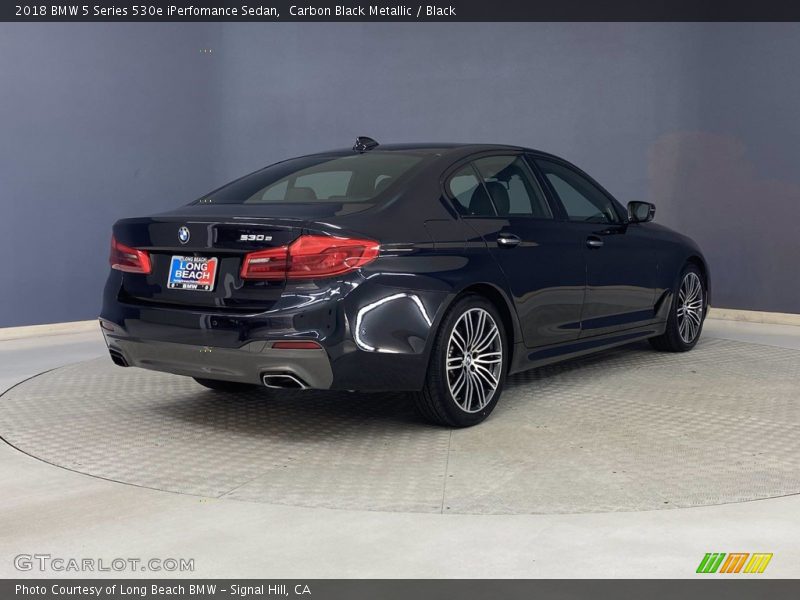 Carbon Black Metallic / Black 2018 BMW 5 Series 530e iPerfomance Sedan