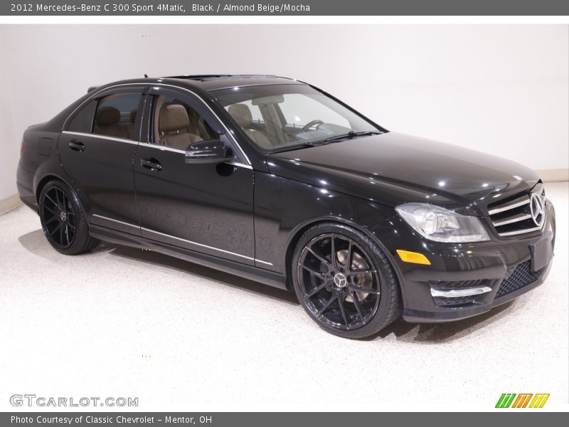 Black / Almond Beige/Mocha 2012 Mercedes-Benz C 300 Sport 4Matic