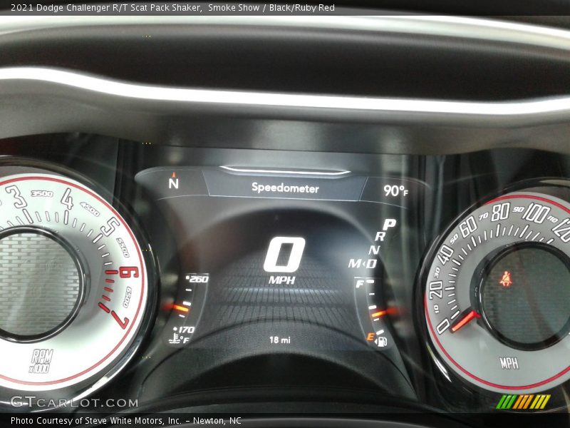 Smoke Show / Black/Ruby Red 2021 Dodge Challenger R/T Scat Pack Shaker