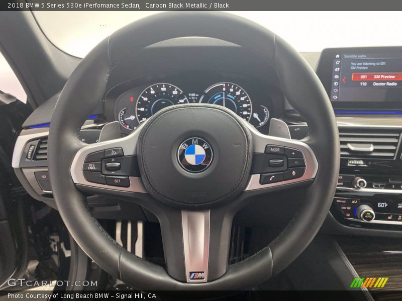 Carbon Black Metallic / Black 2018 BMW 5 Series 530e iPerfomance Sedan
