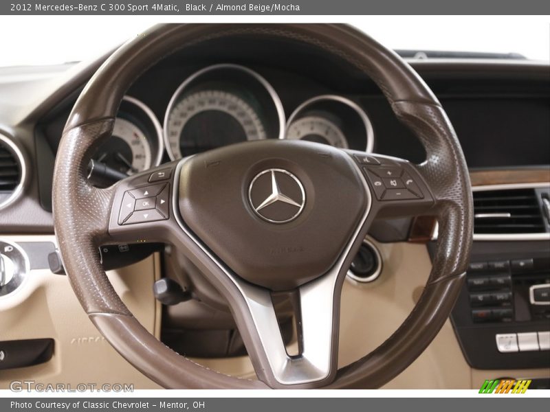 Black / Almond Beige/Mocha 2012 Mercedes-Benz C 300 Sport 4Matic