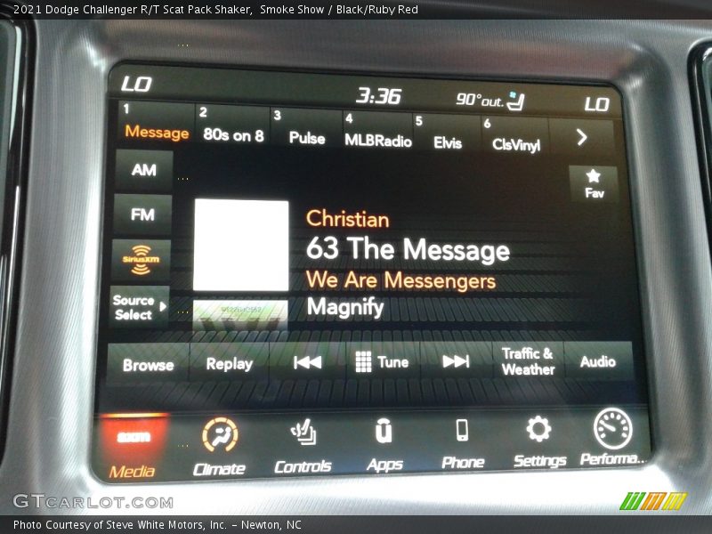 Smoke Show / Black/Ruby Red 2021 Dodge Challenger R/T Scat Pack Shaker