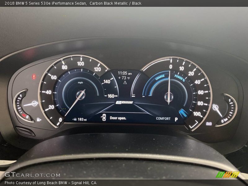 Carbon Black Metallic / Black 2018 BMW 5 Series 530e iPerfomance Sedan