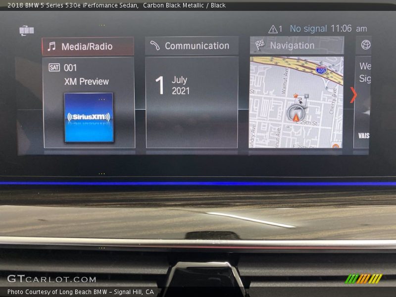 Carbon Black Metallic / Black 2018 BMW 5 Series 530e iPerfomance Sedan
