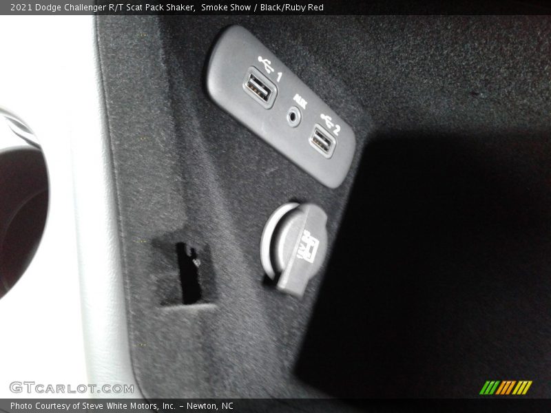 Smoke Show / Black/Ruby Red 2021 Dodge Challenger R/T Scat Pack Shaker