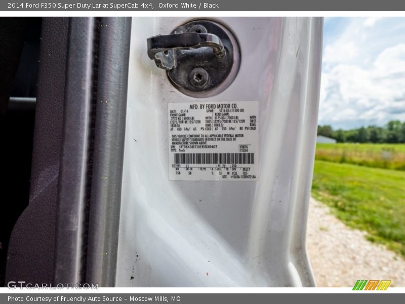 Oxford White / Black 2014 Ford F350 Super Duty Lariat SuperCab 4x4