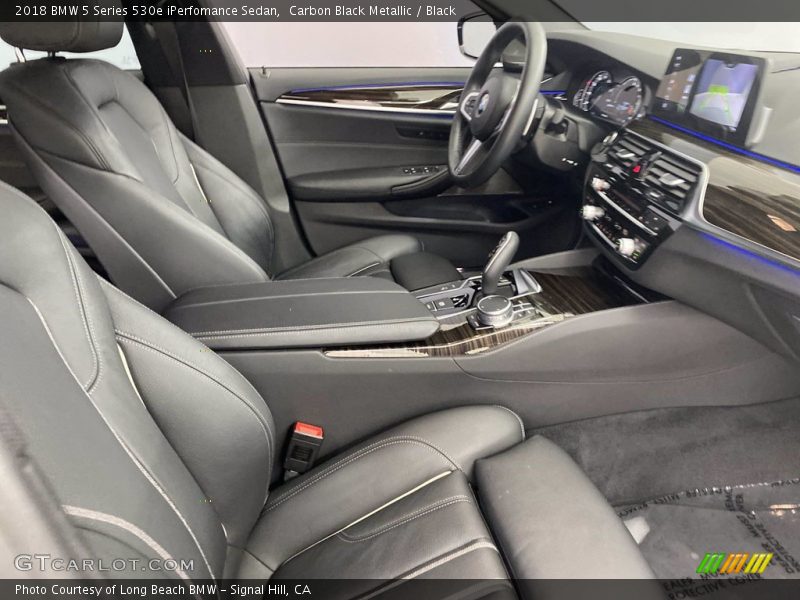 Carbon Black Metallic / Black 2018 BMW 5 Series 530e iPerfomance Sedan