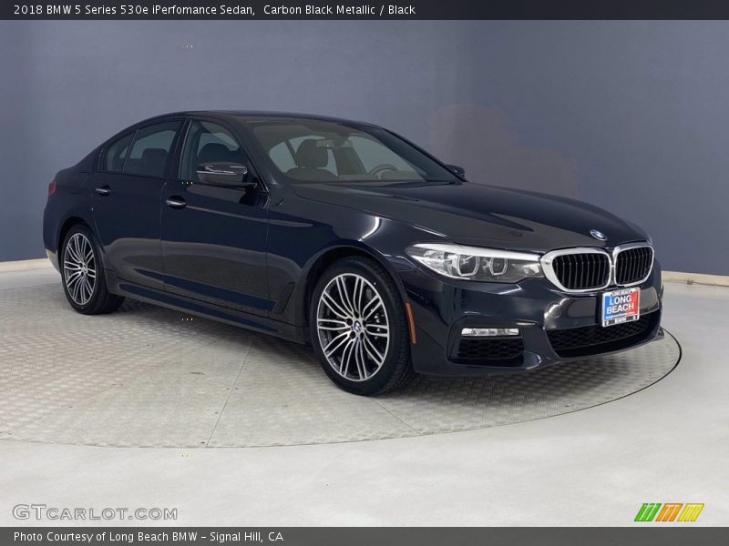 Carbon Black Metallic / Black 2018 BMW 5 Series 530e iPerfomance Sedan
