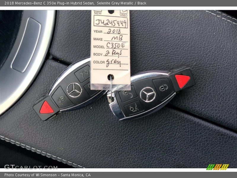 Selenite Grey Metallic / Black 2018 Mercedes-Benz C 350e Plug-in Hybrid Sedan