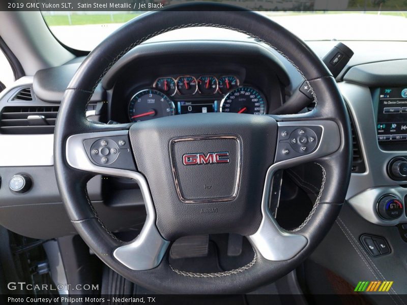 Satin Steel Metallic / Jet Black 2019 GMC Yukon SLT