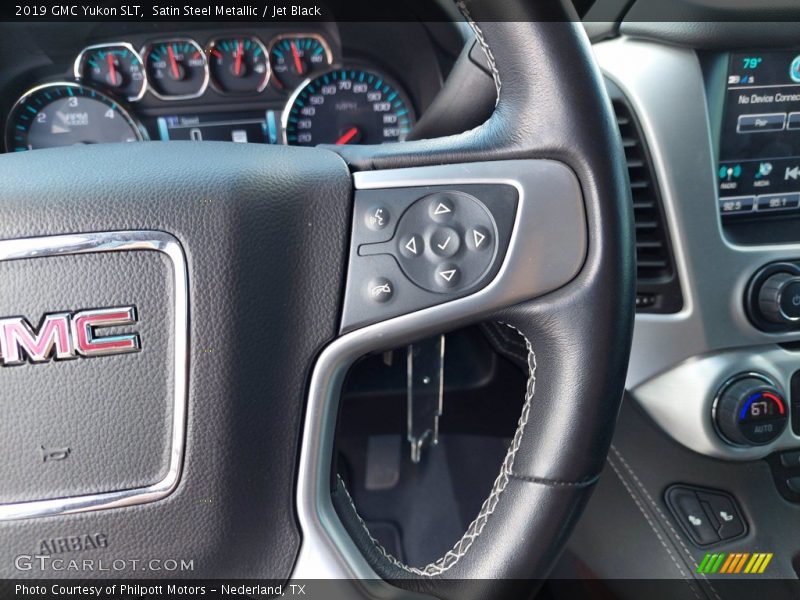 Satin Steel Metallic / Jet Black 2019 GMC Yukon SLT