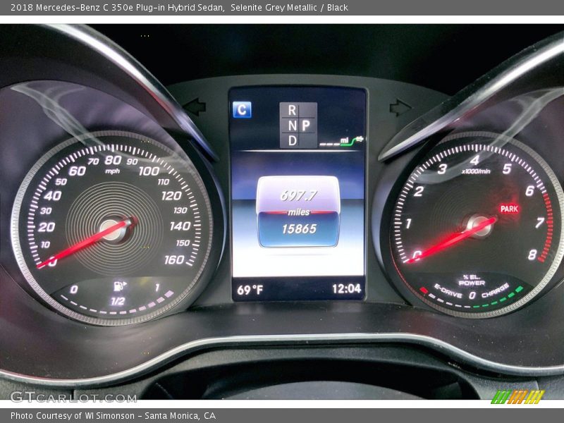Selenite Grey Metallic / Black 2018 Mercedes-Benz C 350e Plug-in Hybrid Sedan