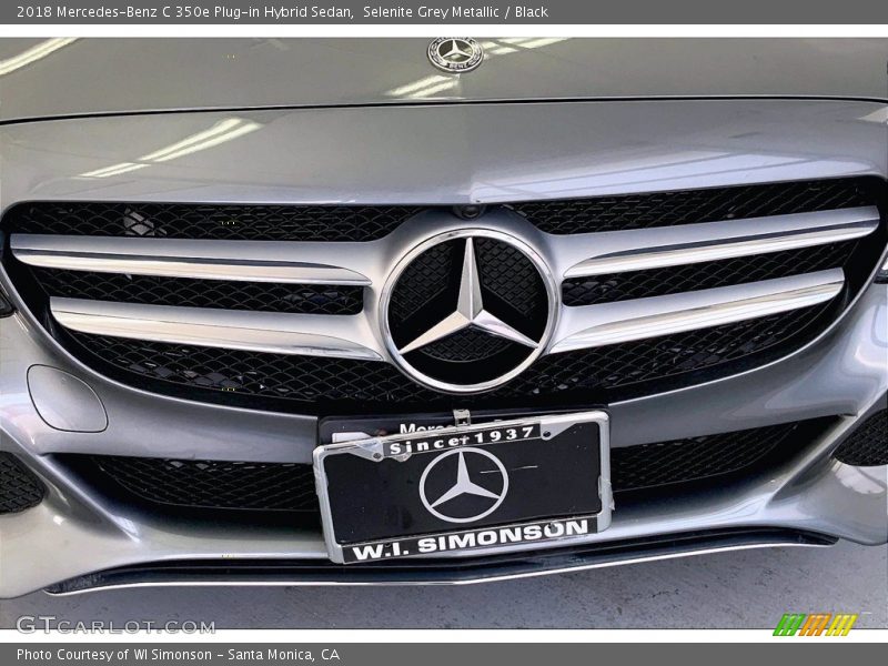 Selenite Grey Metallic / Black 2018 Mercedes-Benz C 350e Plug-in Hybrid Sedan