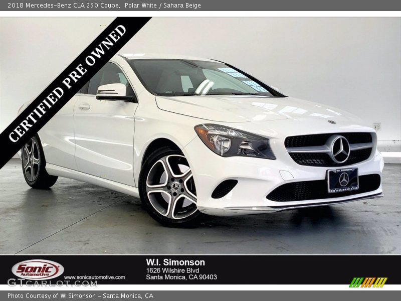 Polar White / Sahara Beige 2018 Mercedes-Benz CLA 250 Coupe