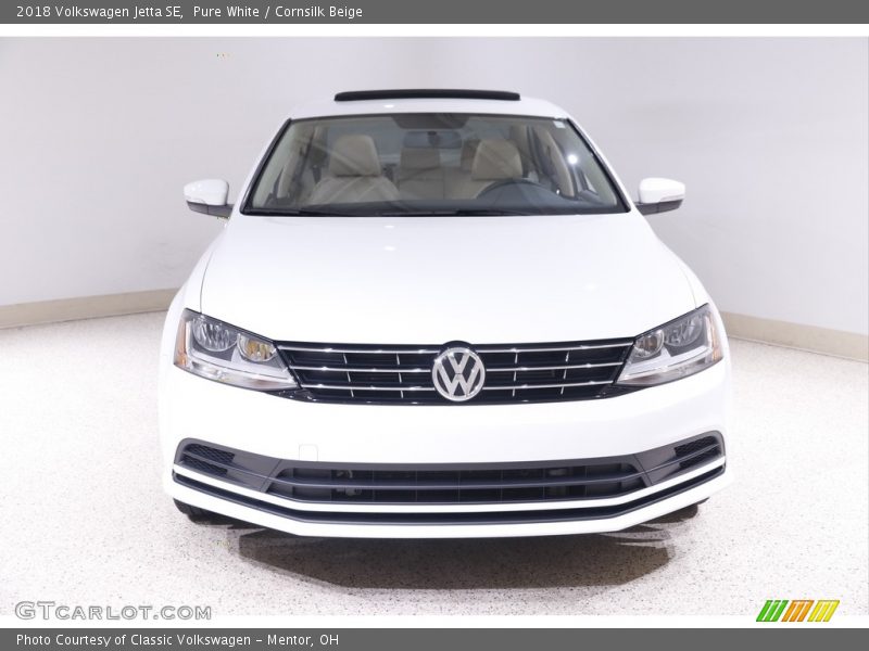 Pure White / Cornsilk Beige 2018 Volkswagen Jetta SE