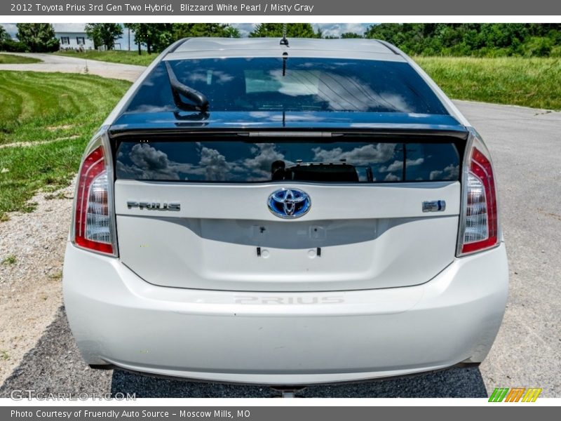 Blizzard White Pearl / Misty Gray 2012 Toyota Prius 3rd Gen Two Hybrid