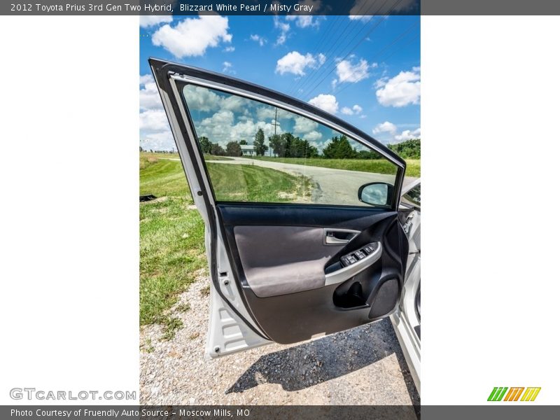 Blizzard White Pearl / Misty Gray 2012 Toyota Prius 3rd Gen Two Hybrid