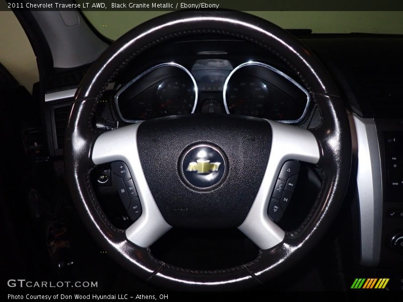 Black Granite Metallic / Ebony/Ebony 2011 Chevrolet Traverse LT AWD