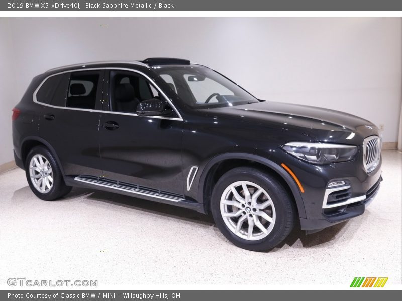 Black Sapphire Metallic / Black 2019 BMW X5 xDrive40i