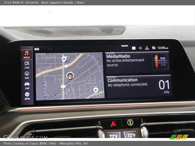 Black Sapphire Metallic / Black 2019 BMW X5 xDrive40i