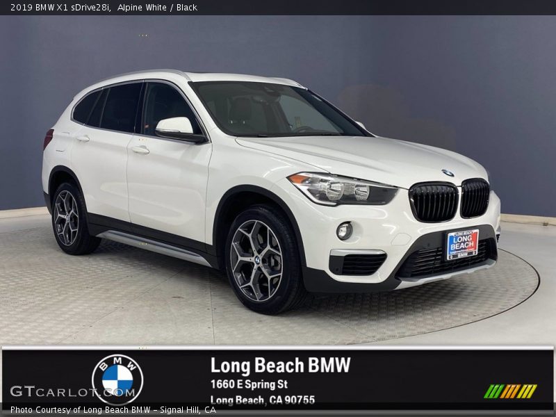 Alpine White / Black 2019 BMW X1 sDrive28i