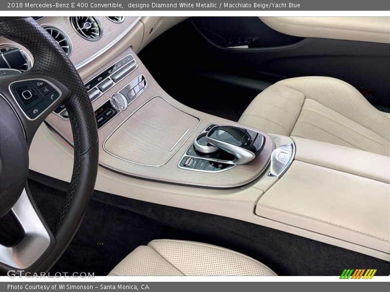 designo Diamond White Metallic / Macchiato Beige/Yacht Blue 2018 Mercedes-Benz E 400 Convertible