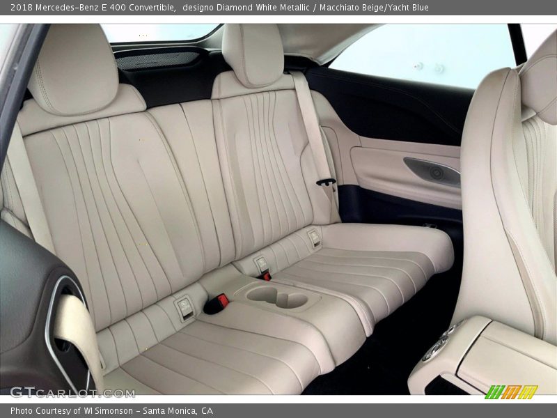 designo Diamond White Metallic / Macchiato Beige/Yacht Blue 2018 Mercedes-Benz E 400 Convertible