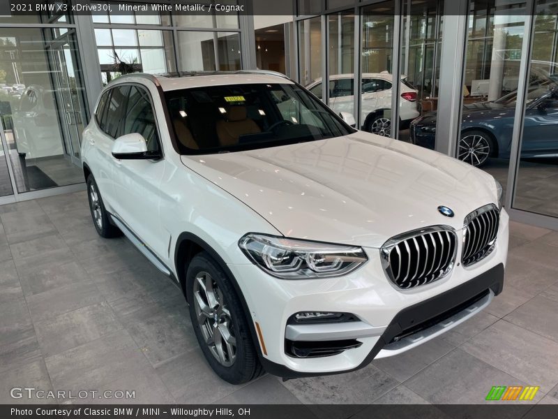 Mineral White Metallic / Cognac 2021 BMW X3 xDrive30i