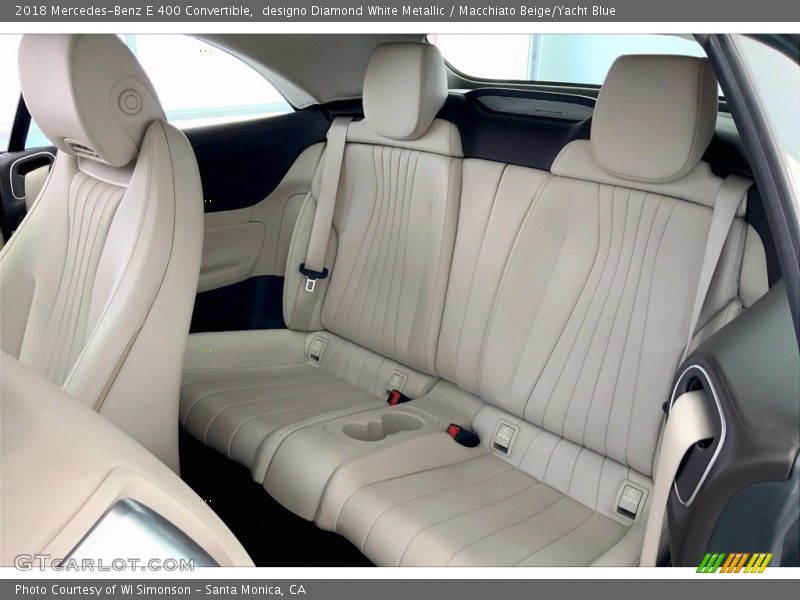 designo Diamond White Metallic / Macchiato Beige/Yacht Blue 2018 Mercedes-Benz E 400 Convertible