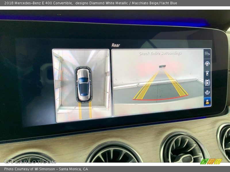 designo Diamond White Metallic / Macchiato Beige/Yacht Blue 2018 Mercedes-Benz E 400 Convertible