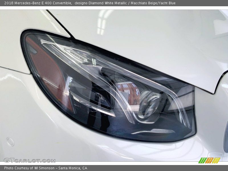 designo Diamond White Metallic / Macchiato Beige/Yacht Blue 2018 Mercedes-Benz E 400 Convertible