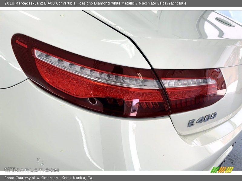 designo Diamond White Metallic / Macchiato Beige/Yacht Blue 2018 Mercedes-Benz E 400 Convertible