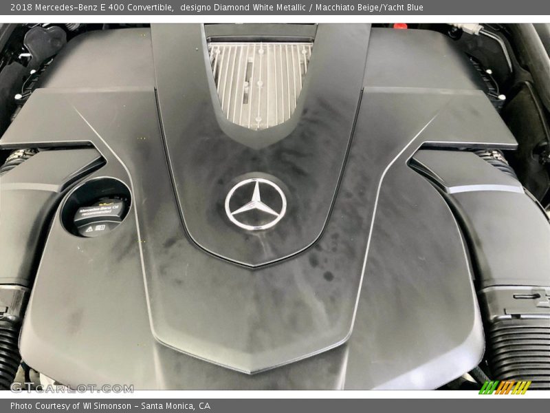 designo Diamond White Metallic / Macchiato Beige/Yacht Blue 2018 Mercedes-Benz E 400 Convertible